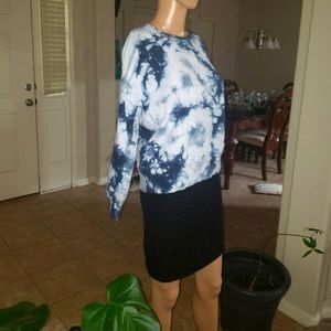 AR 33 s oversized tiedye sweater ribbed hems 3/4 sleeve insanely soft & cozy